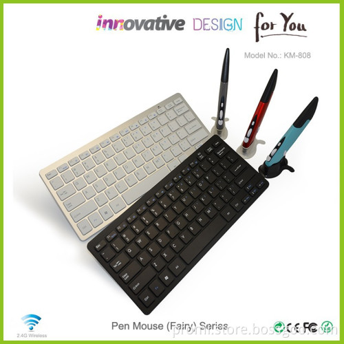 Portable Wireless gaming Keyboard and pen Mouse Combo with usb receiver